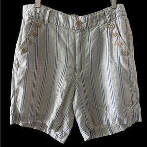 Sundance Gray and Blue Striped Women's Shorts